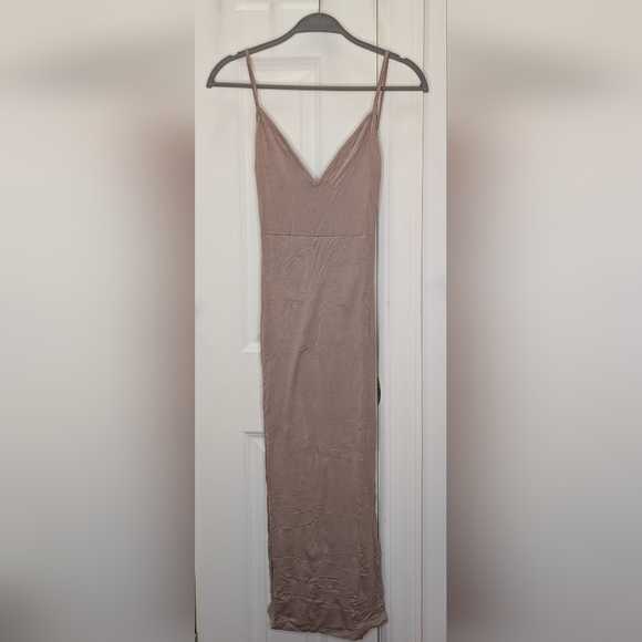 Necessary Clothing Blush Midi Low Back Bodycon Dress Small - Picture 1 of 5